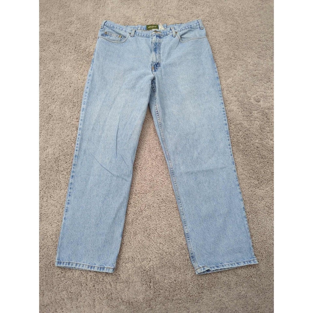 Vintage Eddie Bauer Jeans Mens 40x32 Blue Straight Leg 100% Cotton Relaxed Fit